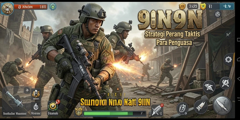 Tampilan game 9N9N dengan aksi strategi yang mendebarkan.