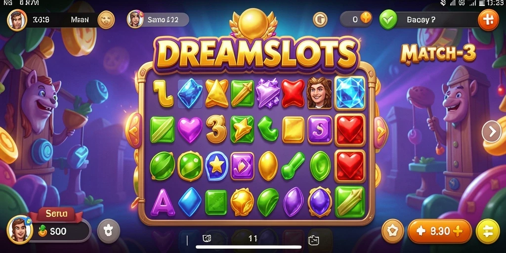 Gameplay seru dan penuh warna dalam DREAMSLOTS.