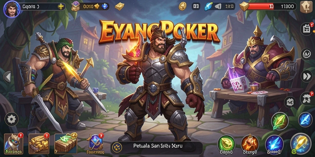 Tampilan gameplay seru dalam game ARPG EYANGPOKER.