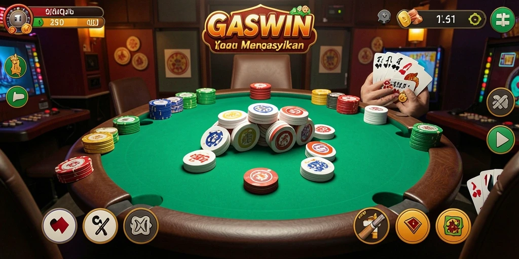 Screenshot dari gameplay QiuQiu GASWIN yang menarik.