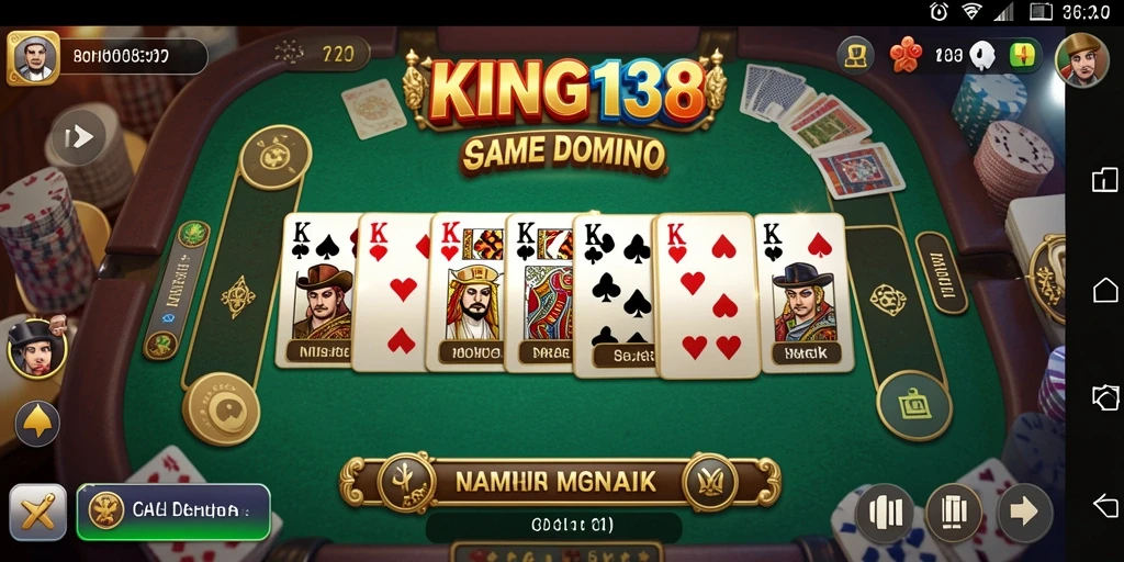Tangkapan layar game KING138 yang menampilkan keseruan bermain Domino.