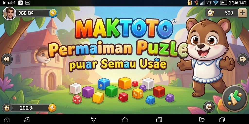 Tampilan gameplay MAKTOTO yang penuh warna dan menantang.