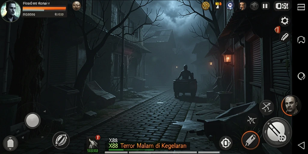 Tangkapan layar gameplay X88 yang menegangkan dan menyeramkan.